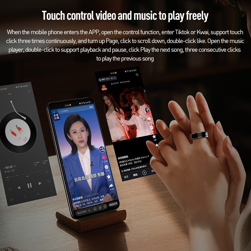 Умное кольцо Cloraint с сенсорным экраном и управлением жестами