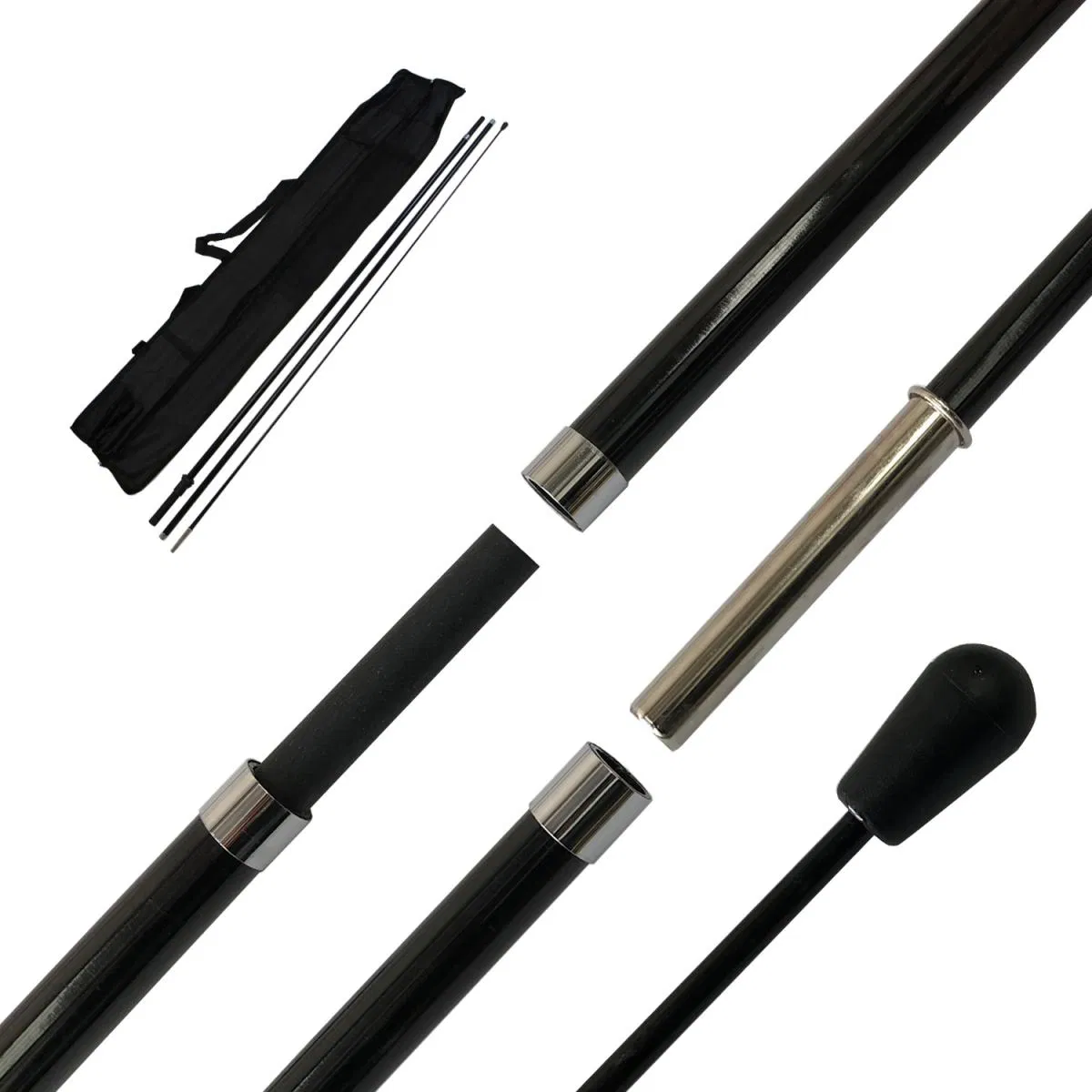 Custom Tall Fibreglass 5m Tool Free Assemble Telescopic Flagpole for Flag Banner Display Stand (M-NF31P05003)