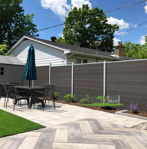 Outdoor WPC Wood Plastic Composite Fencing Panel Garden Fence