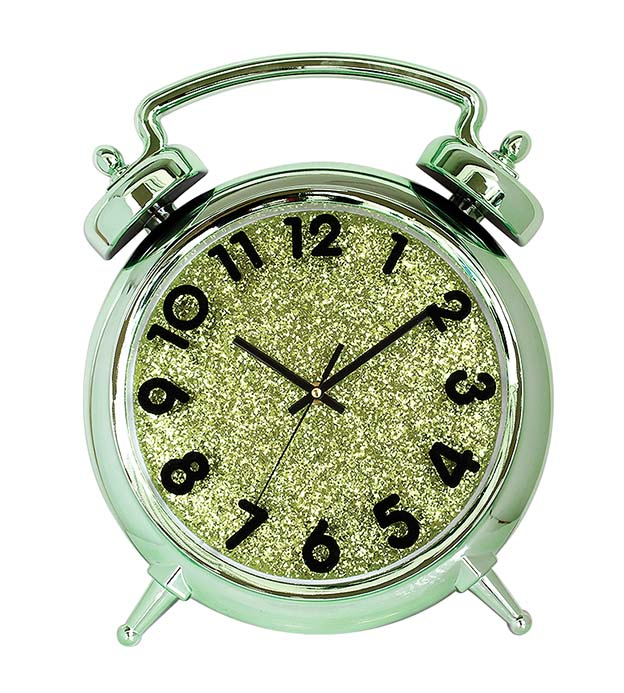 14" Roundness Shiny Design Colorful Alarm Clock European Style Quartz Wall Clock