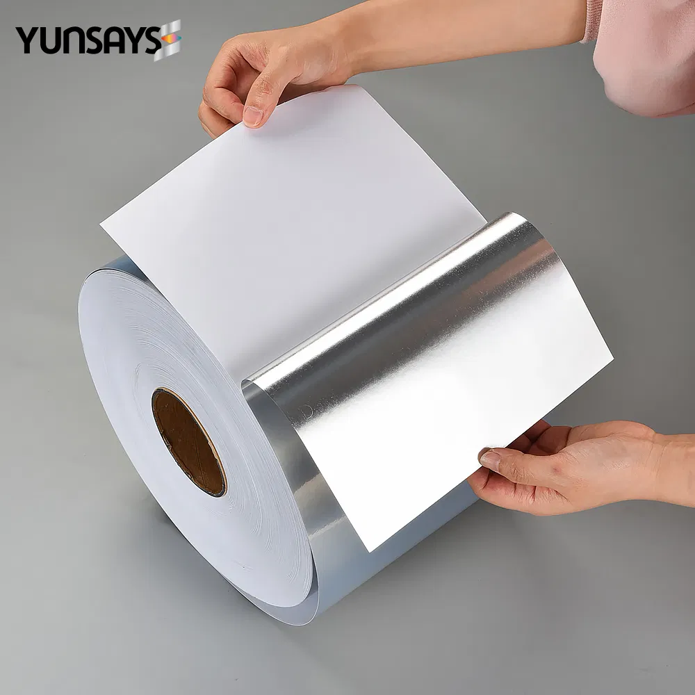 Waterproof Brushed Silver Pet Inkjet Vinyl Sticker Label Rolls for Afinia Primera VIP Trojan
