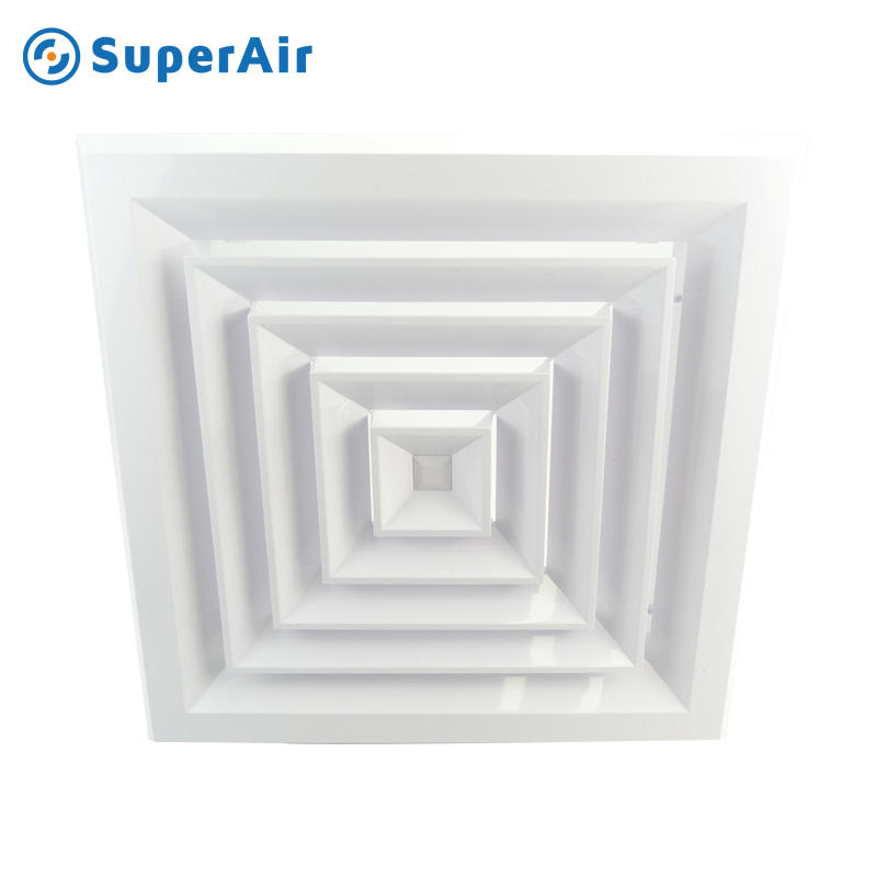 HVAC Ventilation Accessories Aluminium Square Ceiling Diffuser