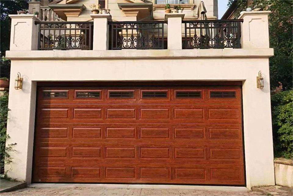 Remote Control Cheap Sectional Automatic Aluminum Garage Door Panel Nylon Roller Spring