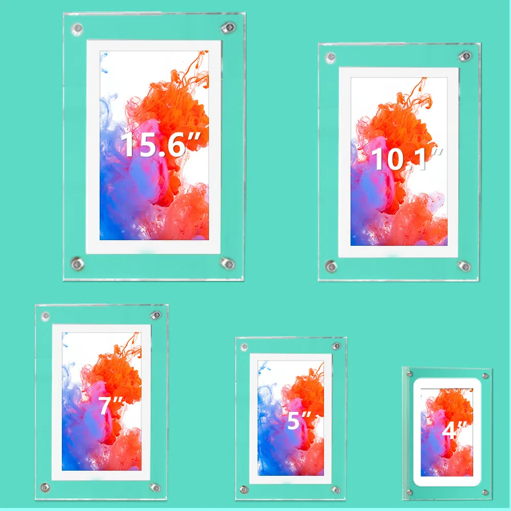 5-Inch 7-Inch 10.1-Inch Advertisement Video IPS Screen Transparent Acrylic Digital Photo Frame