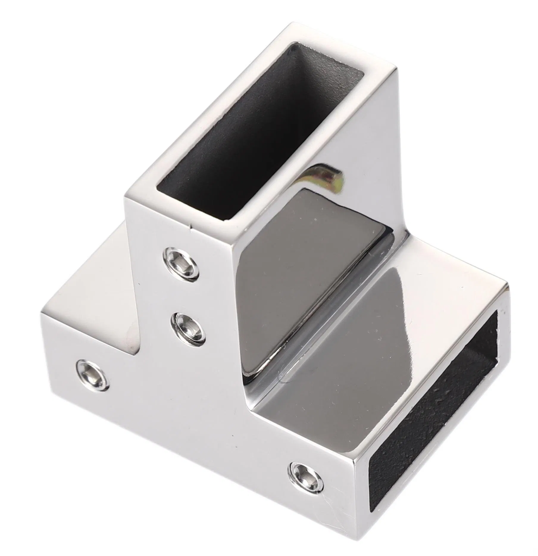 Shower-Glass Bathroom Pipe-Fitting Mirror-Finish 304-Stainless-Steel T-Junction Bracket for Header Bar