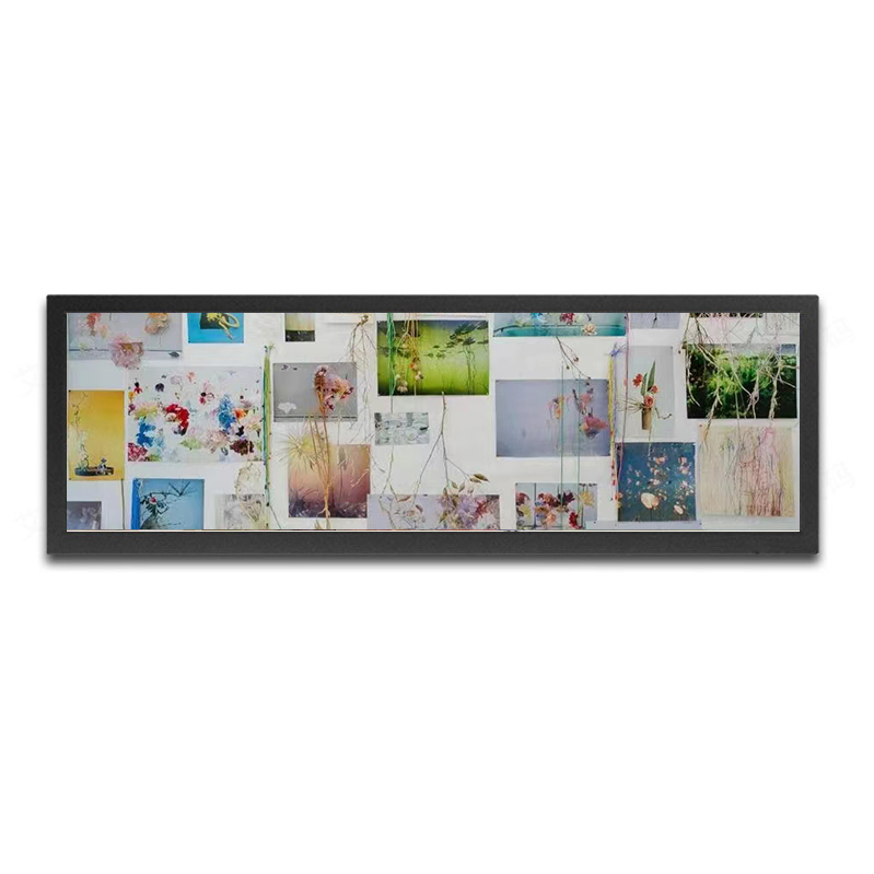 19 Inch Stretch Bar Totem LCD Display Strip Wide Supermarket Advertising Screen