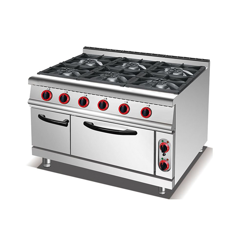 Um-St-6f Stainless Steel Kitchen Equipment 6 (2/4) Burners Gas Clay Pot Stove Range & Cabinet Commercial 6 (2/4) Burner Gas Stove