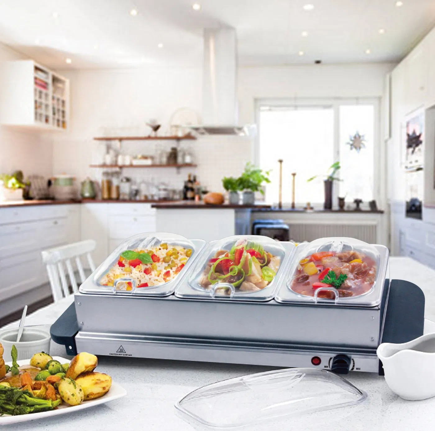 High Quality Big Capacity 3L Stainless Steel Buffet Food Warmer Chaffing Dish