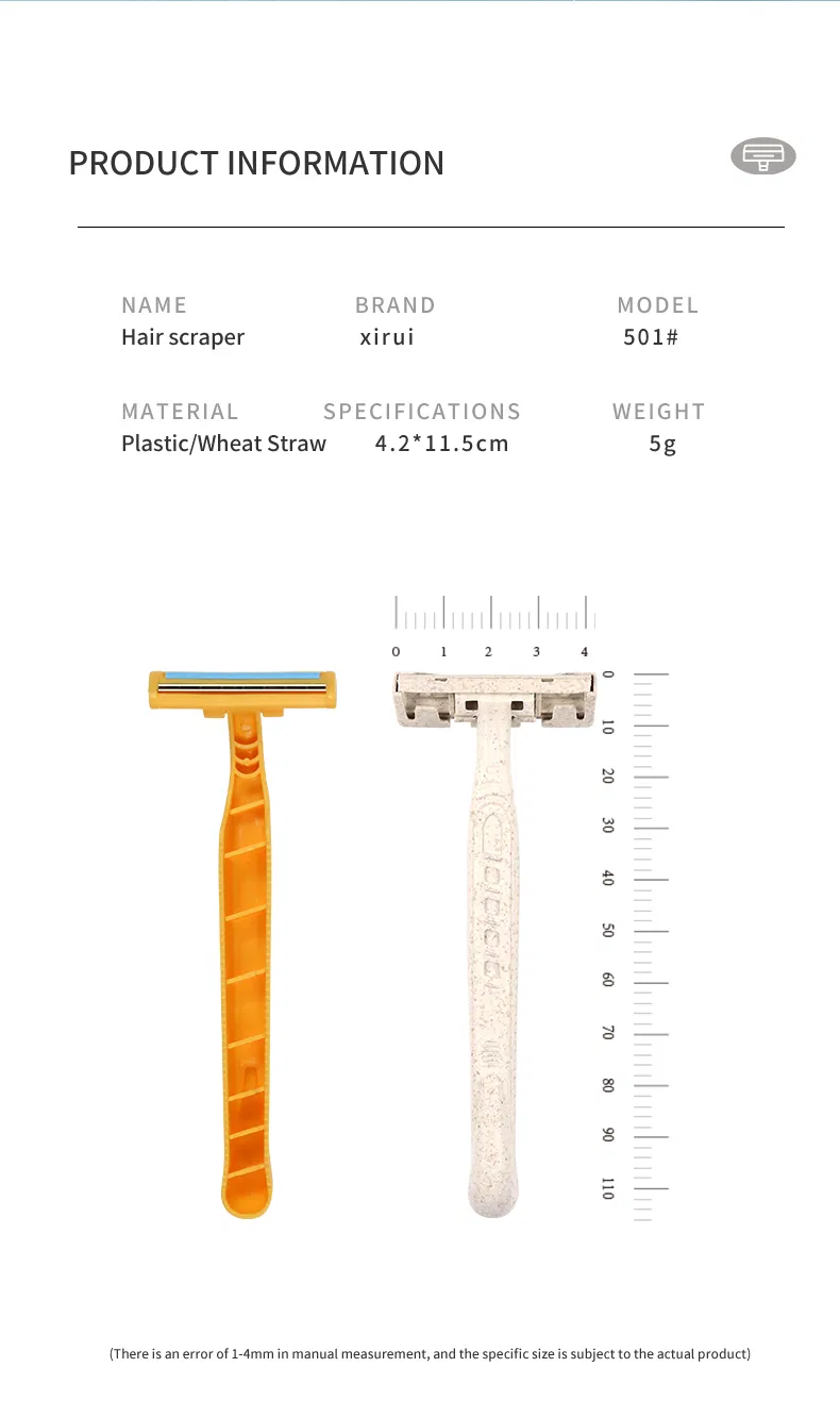 Eco-Friendly Twin-Layer Disposable Razor with Stainless Steel Blade