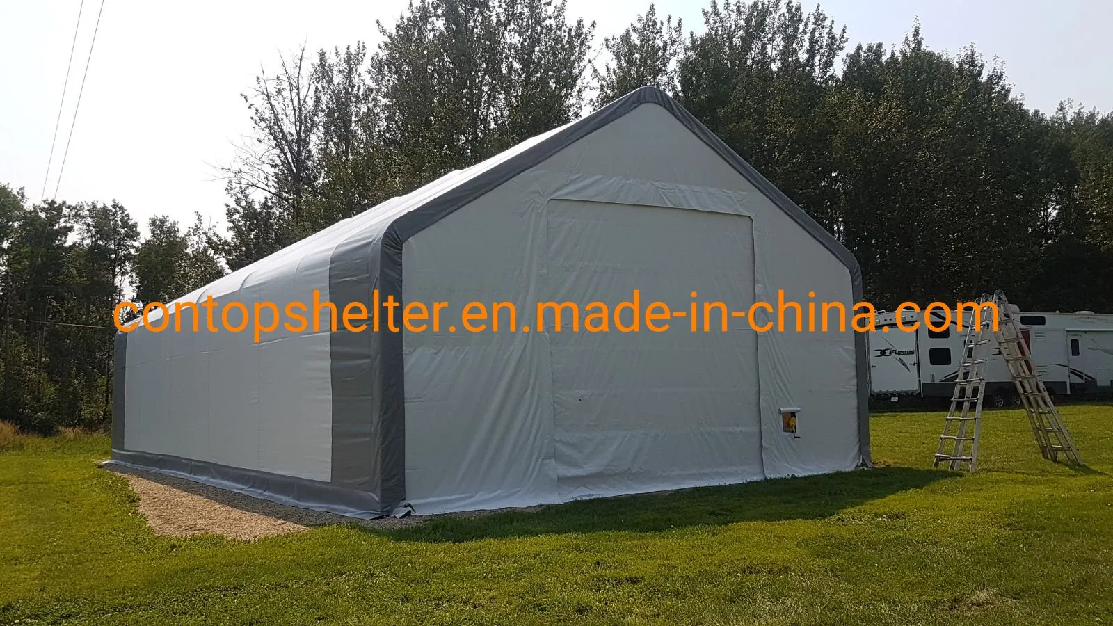 Industrial Heavy Duty Steel Structure PVC Tent Storage Hall Garage Canopy