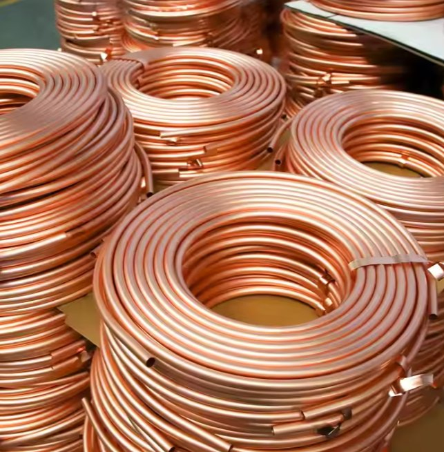 Pancake Coil Copper Pipe/Tube. ASTM C10200 Tu1 Tu2 C12200 Tp2 C12000 C11000 Conductive/Thermal/Corrosion Resistant for Central Air Conditioning