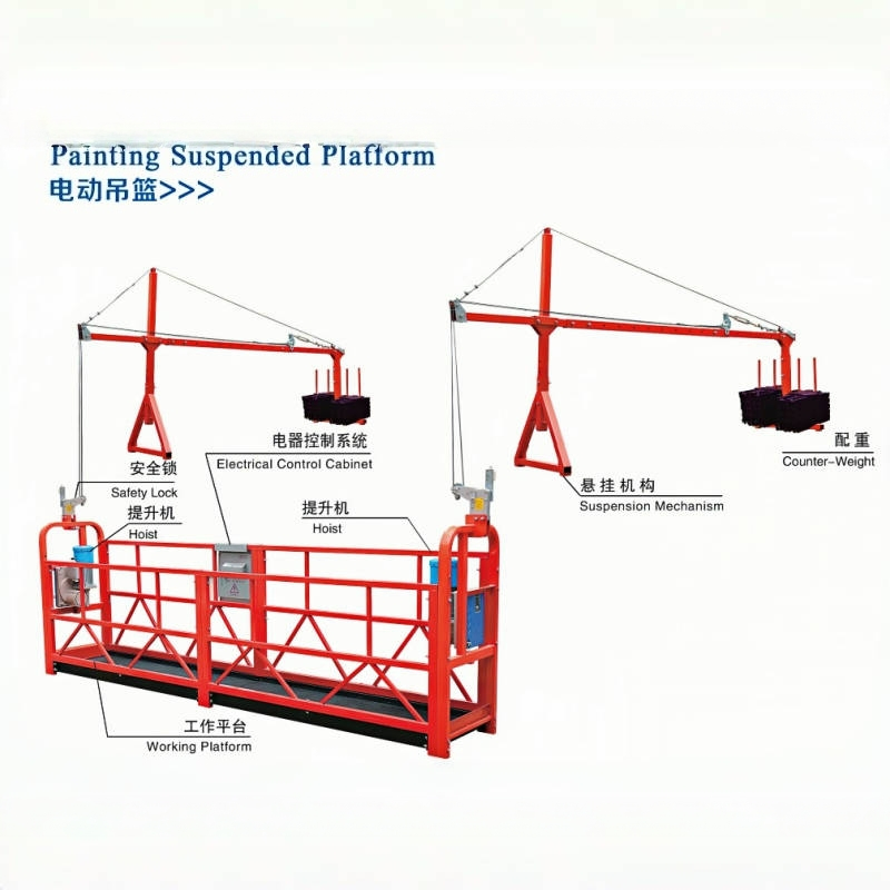 Good Price Best Quality Popular Suspended Cradle Building Gondola Zlp630 Painted Suspended Platform with CE Certificate