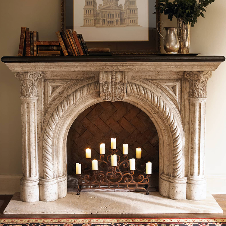 Newstar Customized Size Modern Design Factory Price Marble Fireplace Mantel for Home Stone