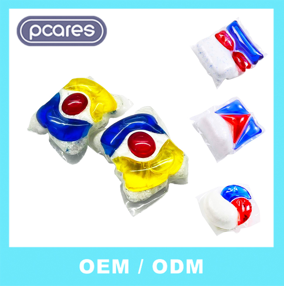 Custom Eco-Friendly Non-Toxic Fresh Lemon Bio-Based Concentrated Dishwashing Detergent Pods Disposable Gel Dishwasher Capsules