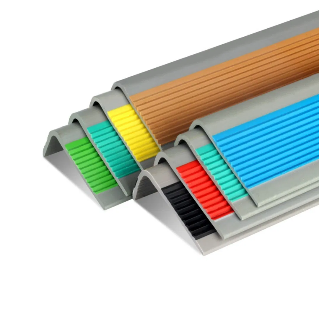 Self Adhesive Premium Stair Nosing with Anti-Skid PVC Rubber Strips