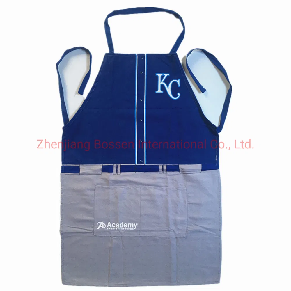 Customized Logo Screen Print Cotton Bib Apron