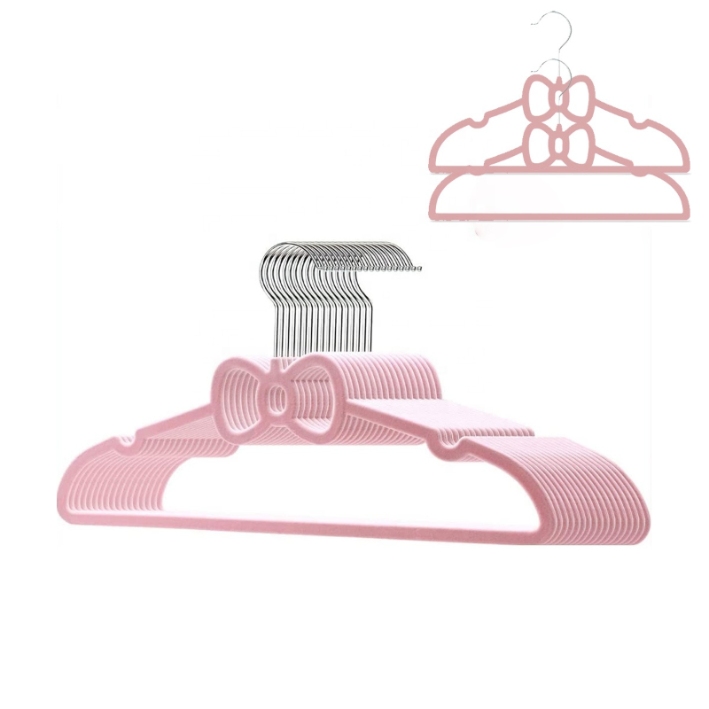 Wholesale High Quality Household Colorful Flocking Clothes Durable Velvet Other Hangers