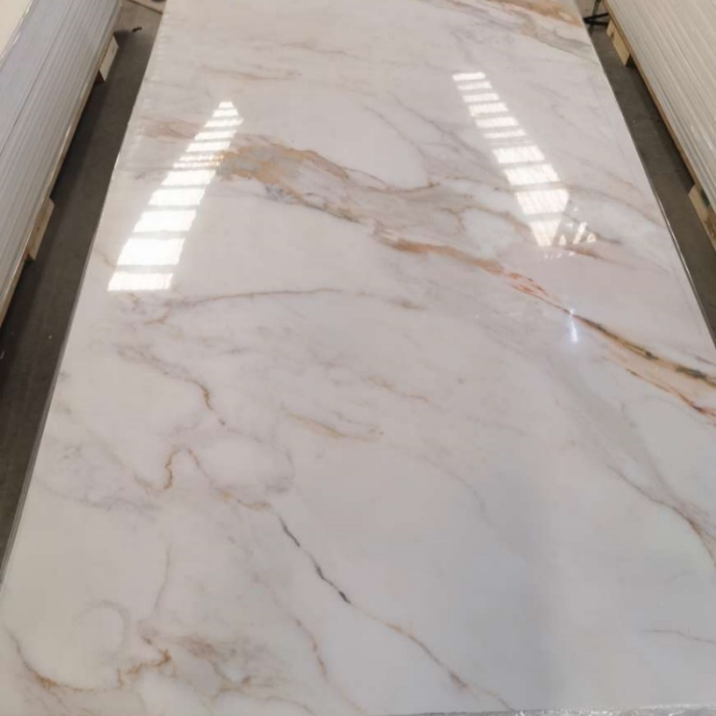 New Hospital Interior Decoration Flexible Marble Shower Artificial Marble Marine WPC/PVC/UV Marble Wall Panels