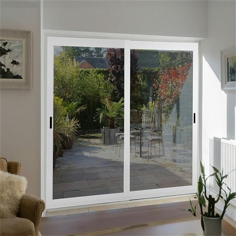 Interior Modern Design Double Glass Metal Profile UPVC Sliding Doors for Home