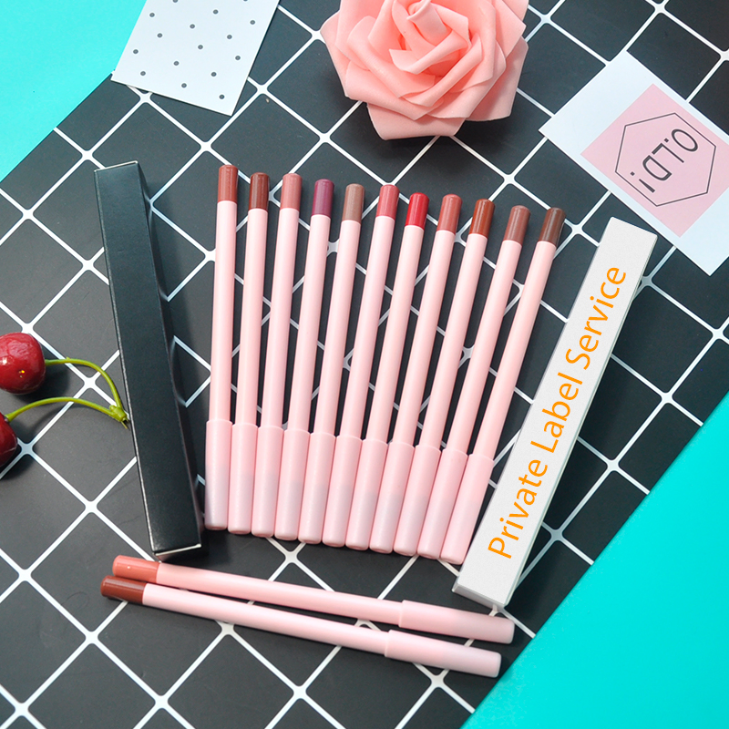 24 Colors Waterproof High Pigment Pink Brown Lip Liner Matte Lipliner Pencil