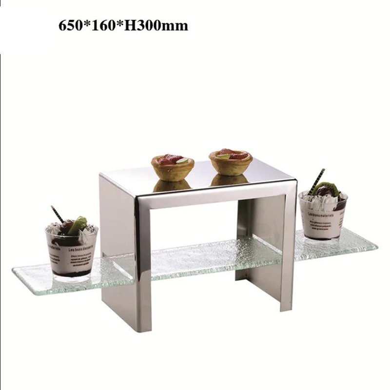 Stainless Steel Food Display Risers Hotel Bar KTV Buffet Hotel Catering Supplies