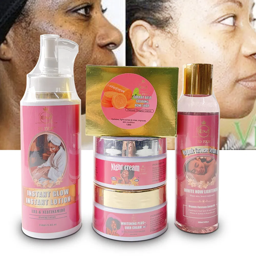 OEM Customized Wholesale Skincare Set Organic Anti Aging Brightening Skin Carrots Whitening Skincare Set Natural Unisex Adults