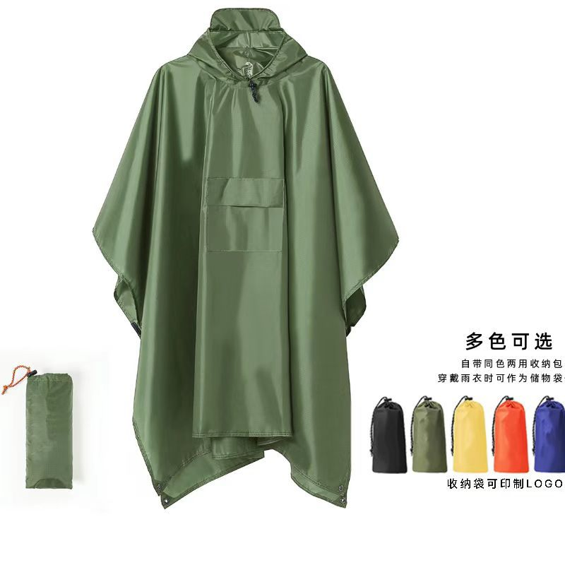 Hiking Poncho Canopy Raincoat Rain Adult Poncho