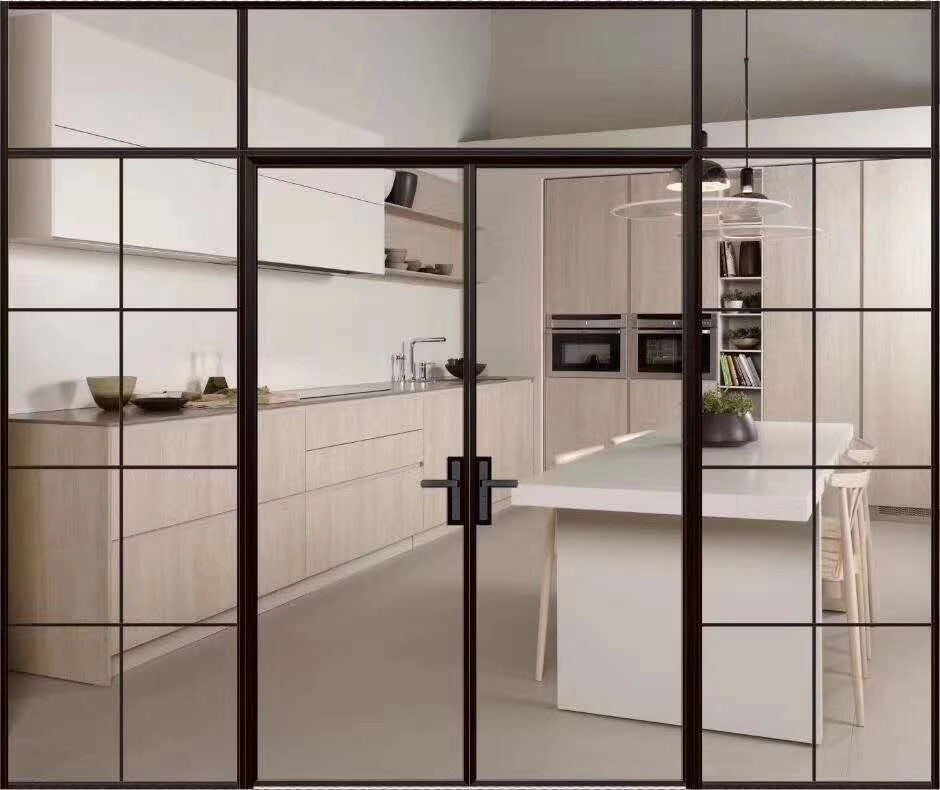 Aluminum Frame Bathroom Door Interior Glass Door