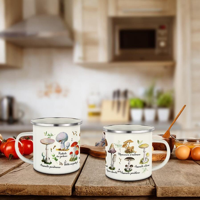 Camping Mugs Set Enamel Coffee Cup for Drinking Outdoor Anniversary Wedding