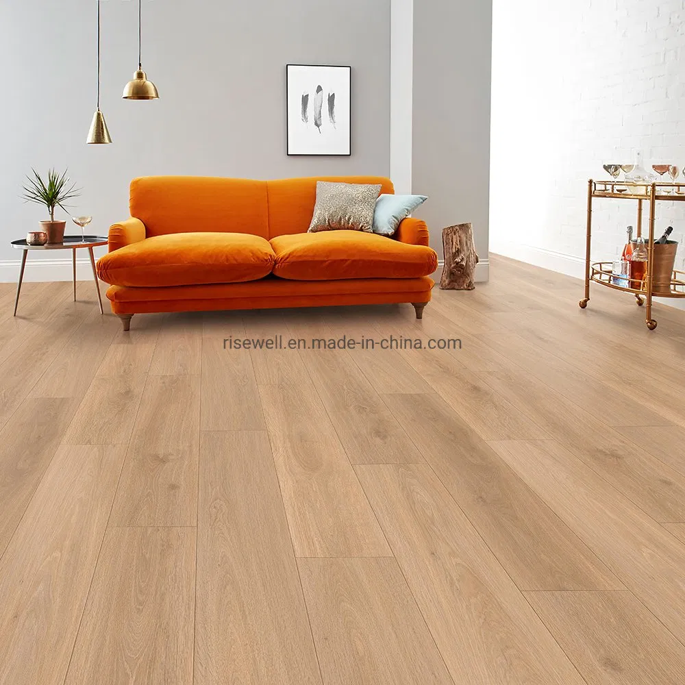 New Innovation Wood Look Embossed Surface Flooring Waterproof Laminate PVC Free Floor Click Lock Fiberboard Flooring