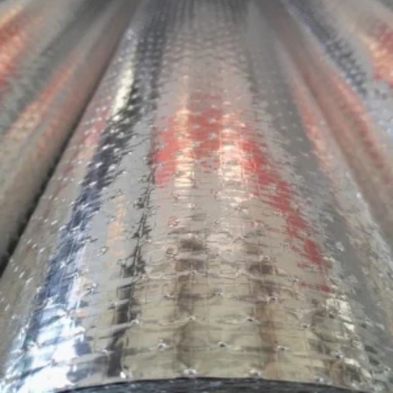 Manufacture Factory Printed Antiglare Perforated Metallized VMPET Woven Fabric as Attic Foil Insulation