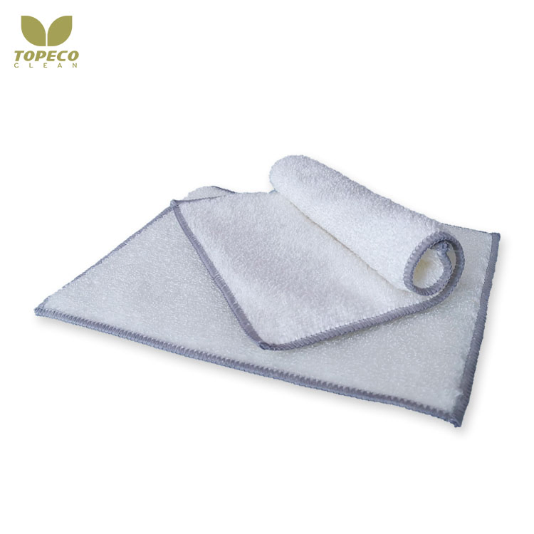 Topeco Multi-Color Oil Removal Bamboo Fiber Dish Towel for Kitchen Cleaning Wholesale Low Price