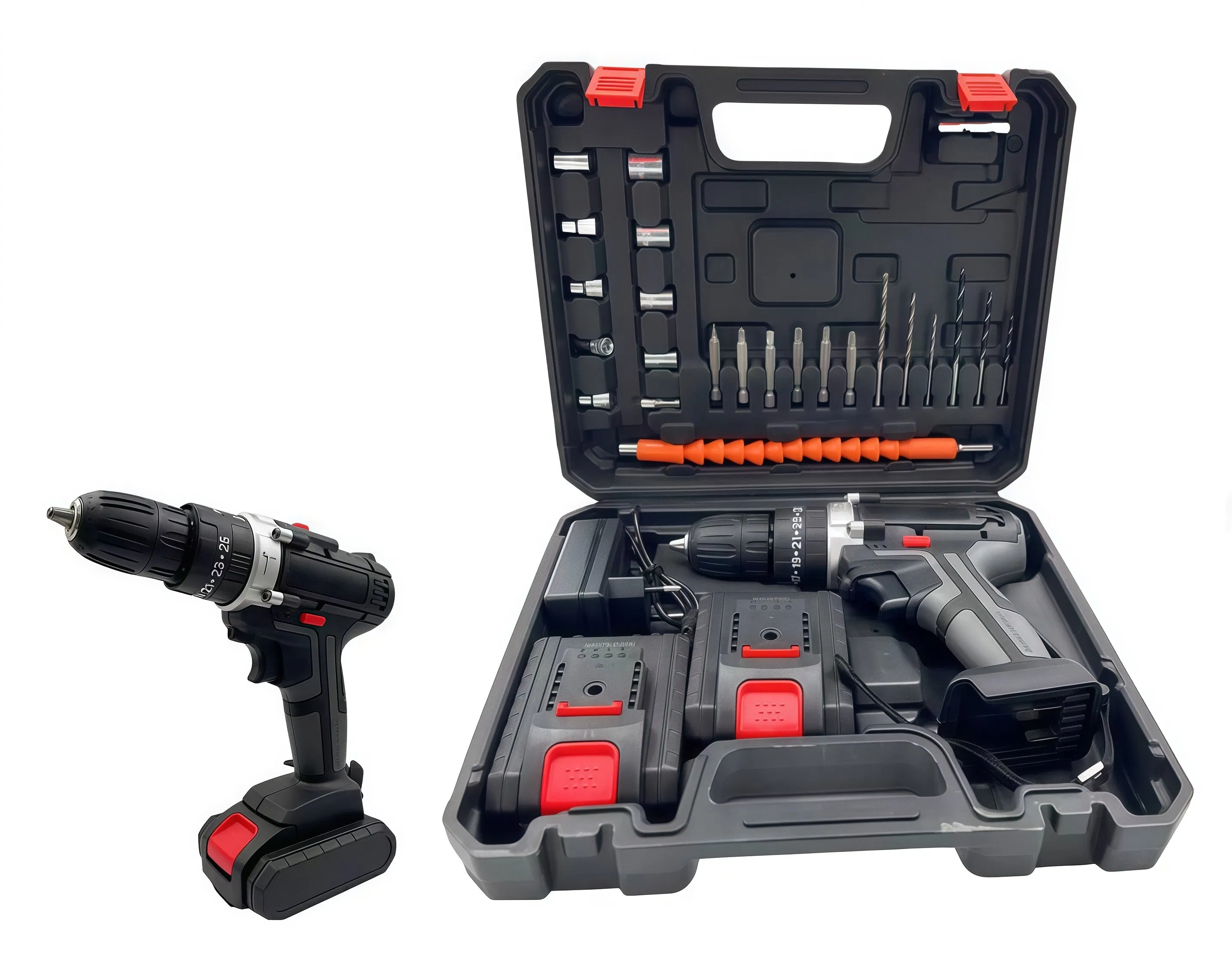 21V Lithium High Torque Portable Cordless Electric Drill Set