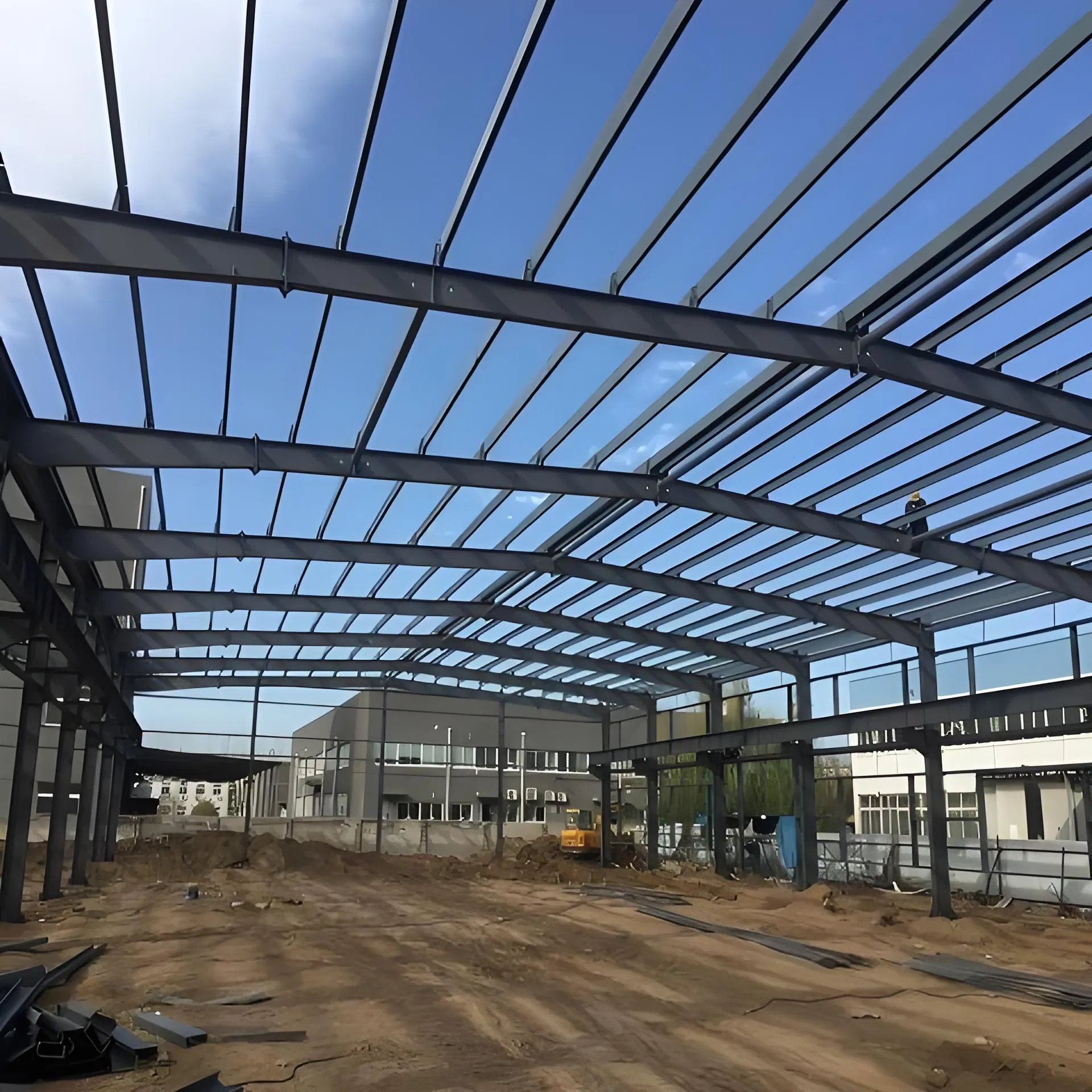 High Precision Large Span Easy Installation Construction Factory Building for Storage Facility Durable for 50 Years