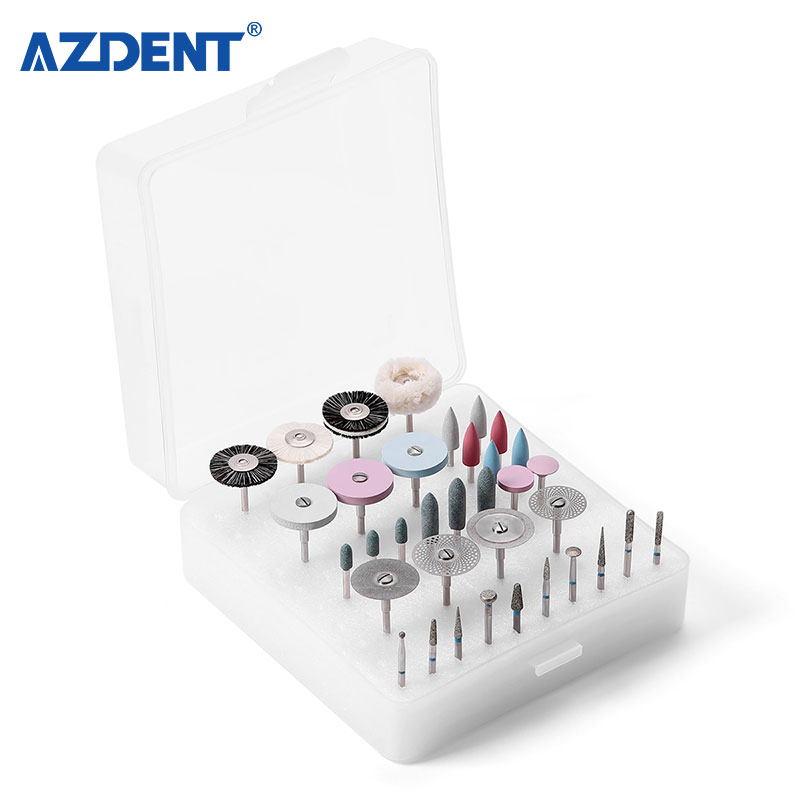 Azdent Dental Lab Polishing Heads Kit for Ceramics Porcelain