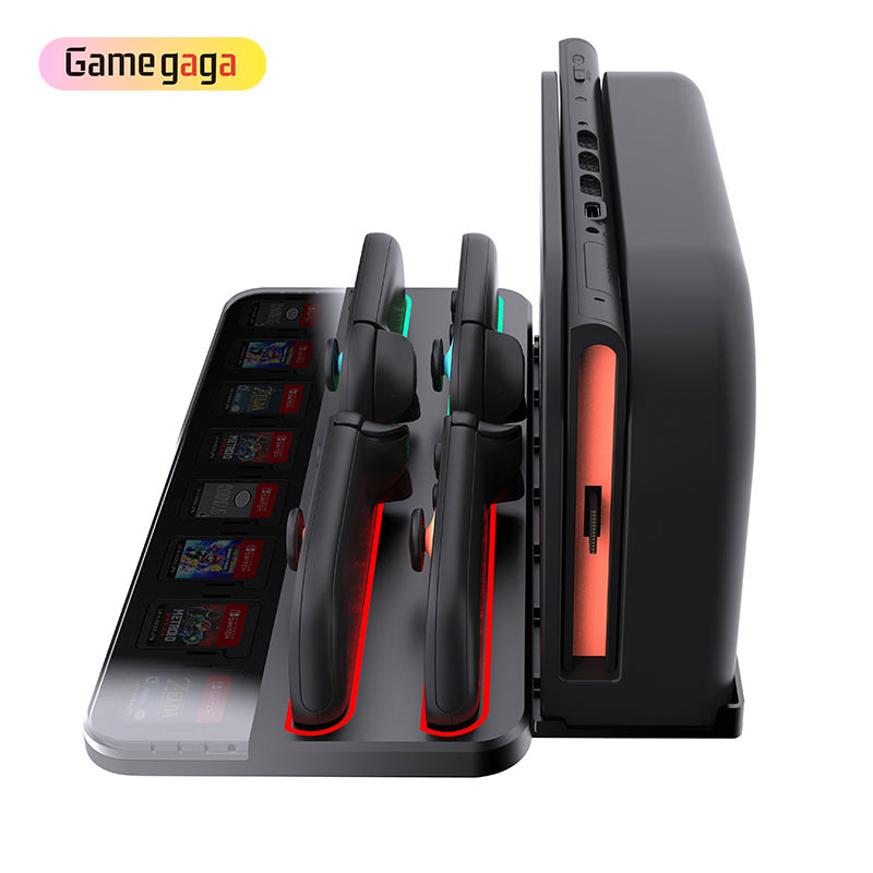 Док-станция для зарядки 4 контроллеров Switch 2 с хранением картриджей