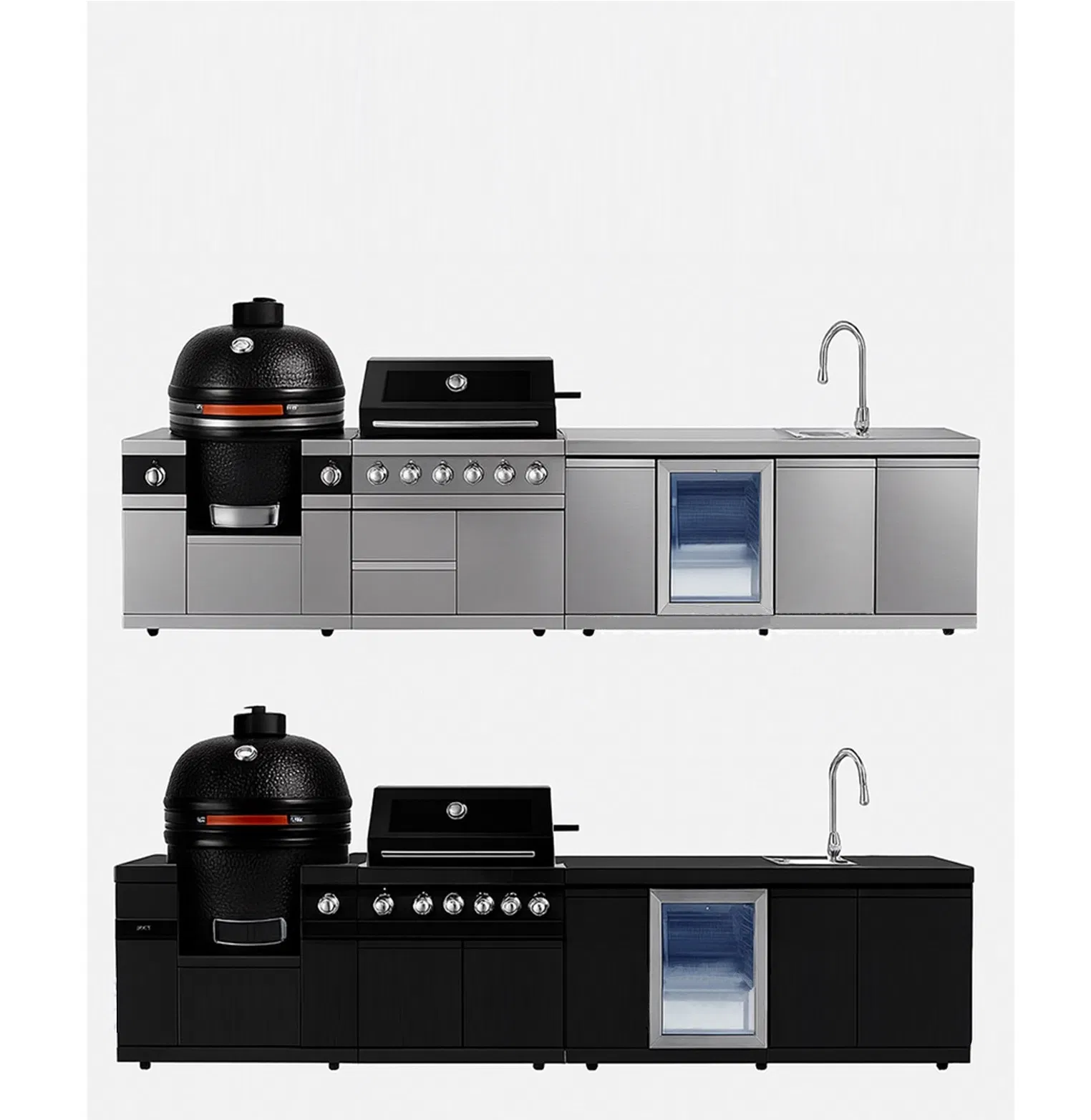 Outdoor Barbeque Pizza Oven Sink Refrigerator Kamado Grill Charcoal Oven Outdoor Kitchen