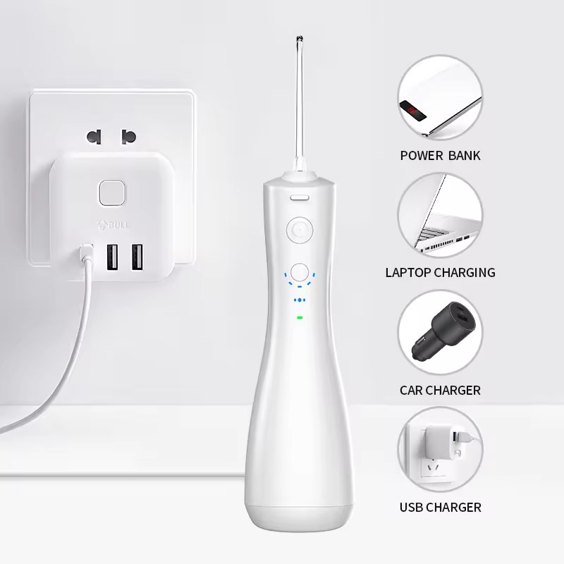 High Quality Handheld 250ml 6 Modes Powerful Pulse Dental Flosser Deep Cleaning Rechargeable Water Flosser