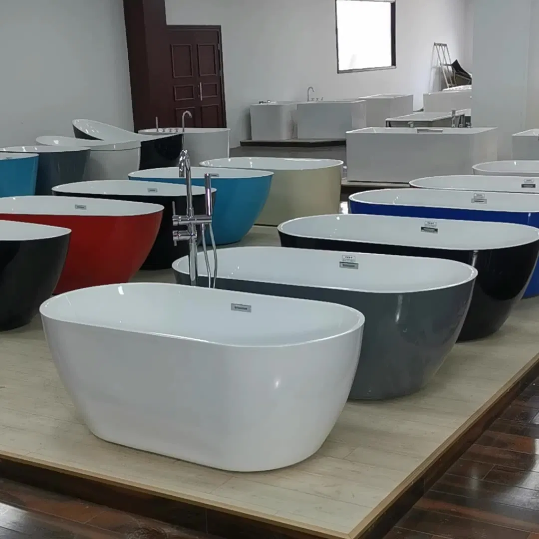 160cm Modern Soaking Acrylic Tub Shower Freestanding Acrylic Bathtub