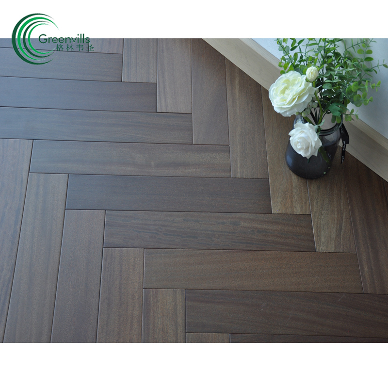 Natural Solid Cumaru Herringbone Wood Flooring/Hardwood Flooring with CE