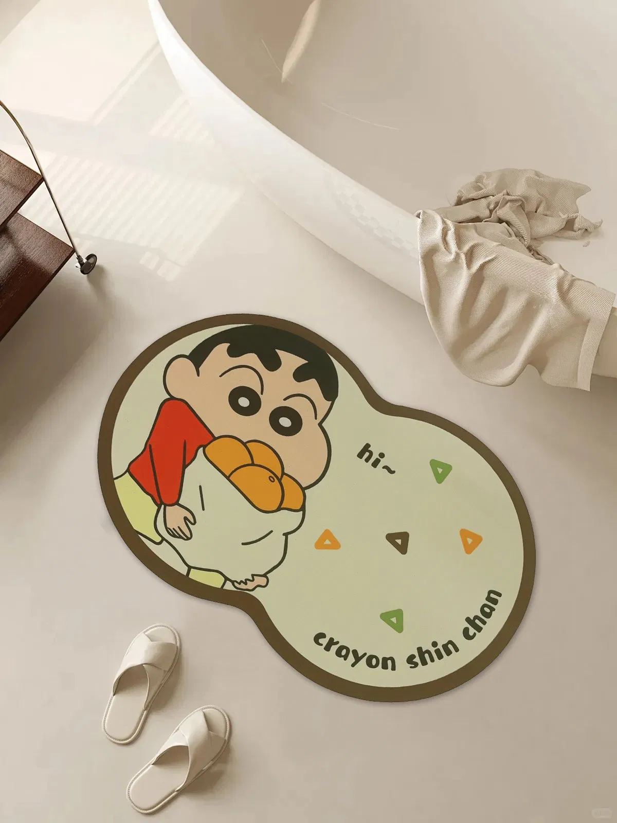 Diatomaceous Bath Mat Diatomaceous Earth Shower Mat Non-Slip Special-Shaped Mat Easy to Clean Lovable Pad