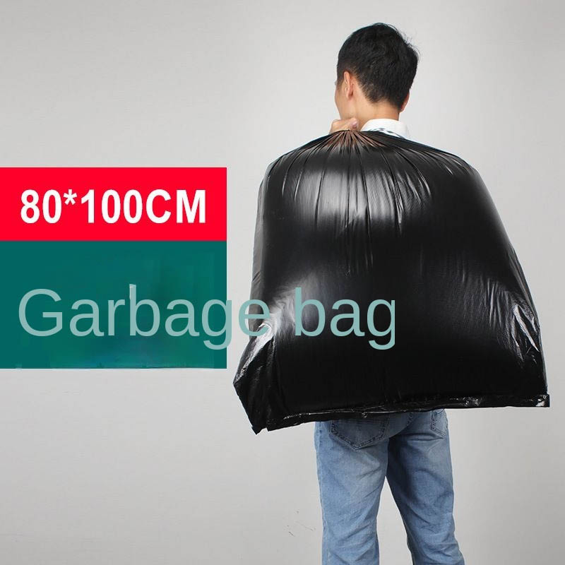 Eco Friendly Black Plastic Rubbish 150L Restaurant Kitchen Cleaning Bin Garbage Trash Bag