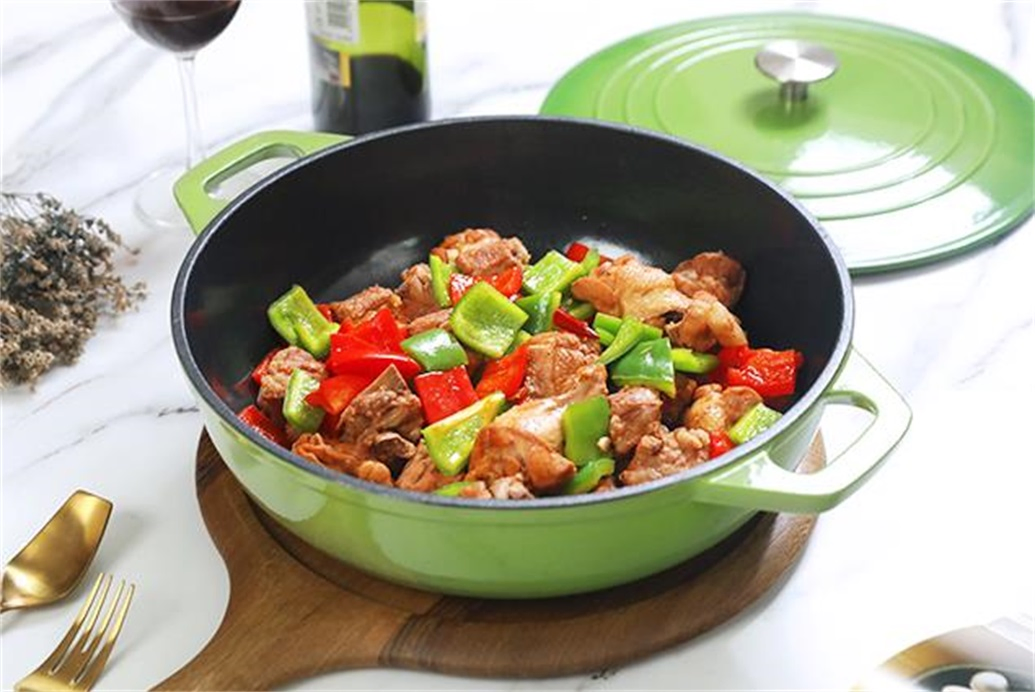 Home Casting Cookware Set Kitchen Utensils 30cm Casserole Iron Cast Pot