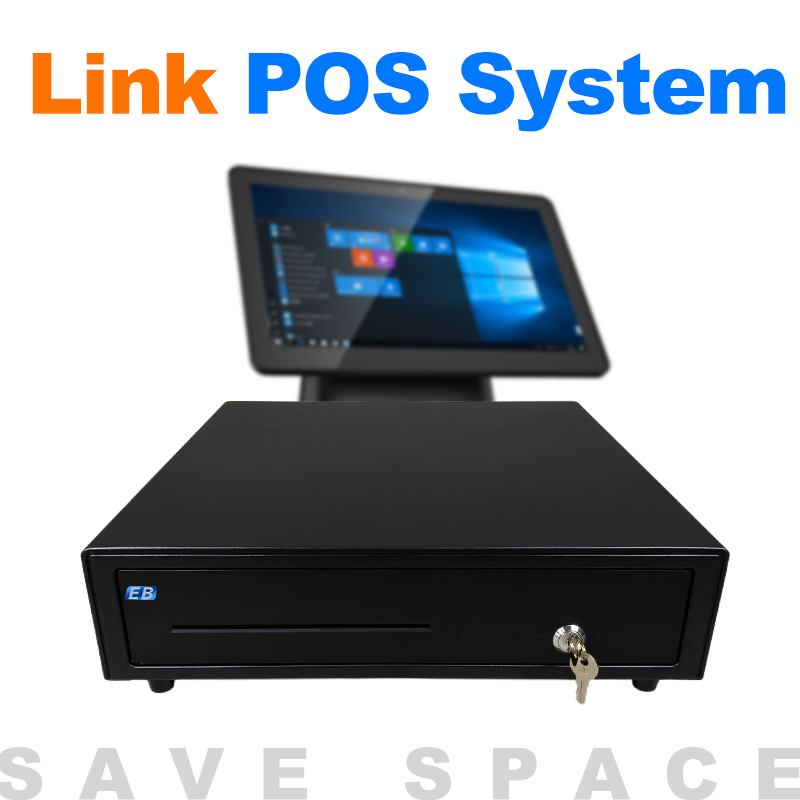 CB-405 Cash Drawer Available in black/white Fixed bill divider removable coin tray Fast open with heavy-duty ball bearing rollers 9-24V compatible