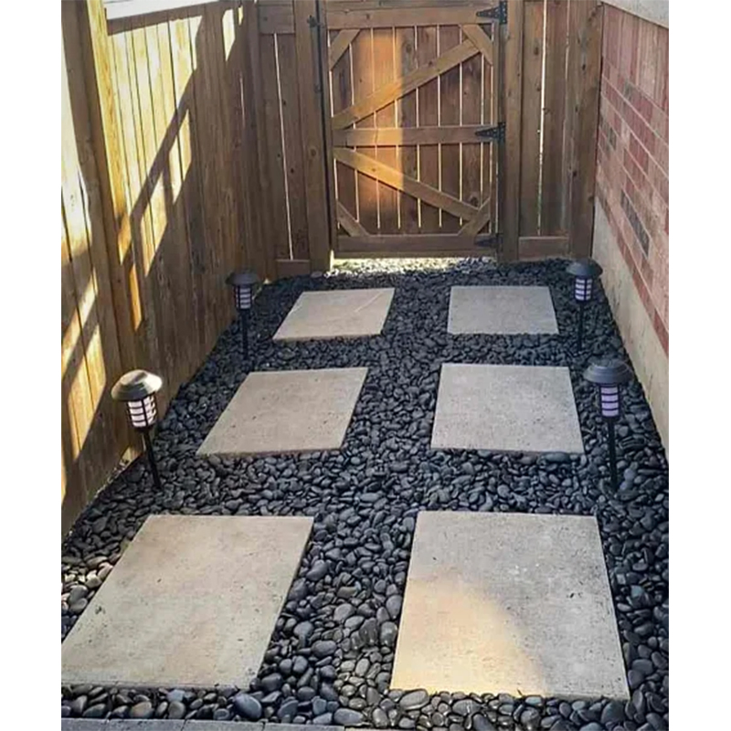 Premium Natural Polished Black Pebbles for Stunning Garden Designs