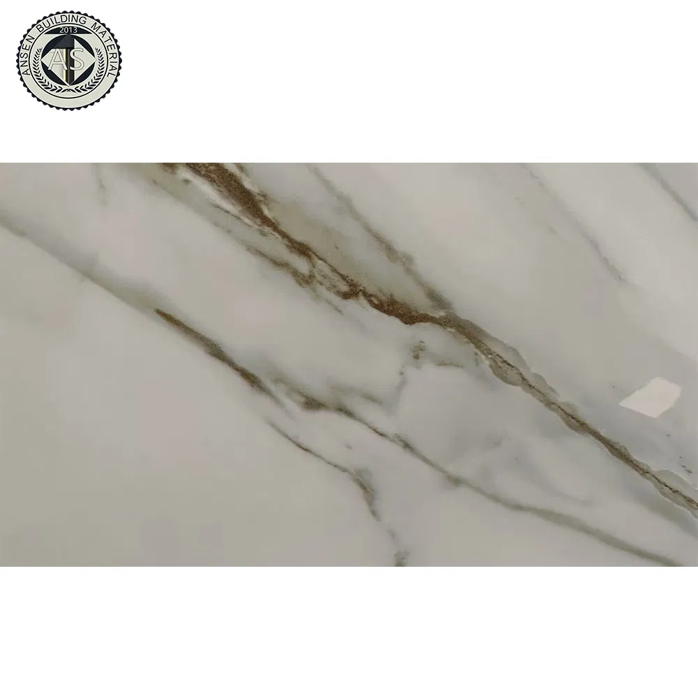 12mm Marble Surface Polished Slab Tiles White Porcelain Slab for Kitchen Countertop