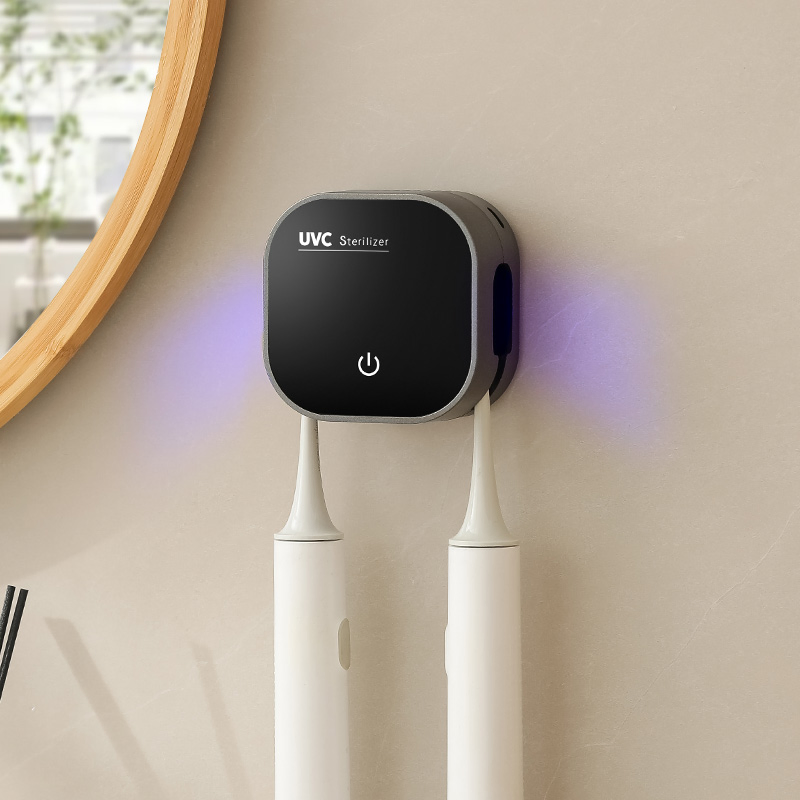 Double Slot Wall Mounted Bathroom Toothbrush Sterilizer