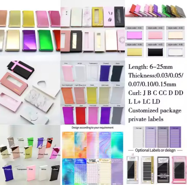 New Eyelash Individual Eyelash Matte Black Siberian Las Extension Supplies Private Label Russian Volume Lash Extensions Trays