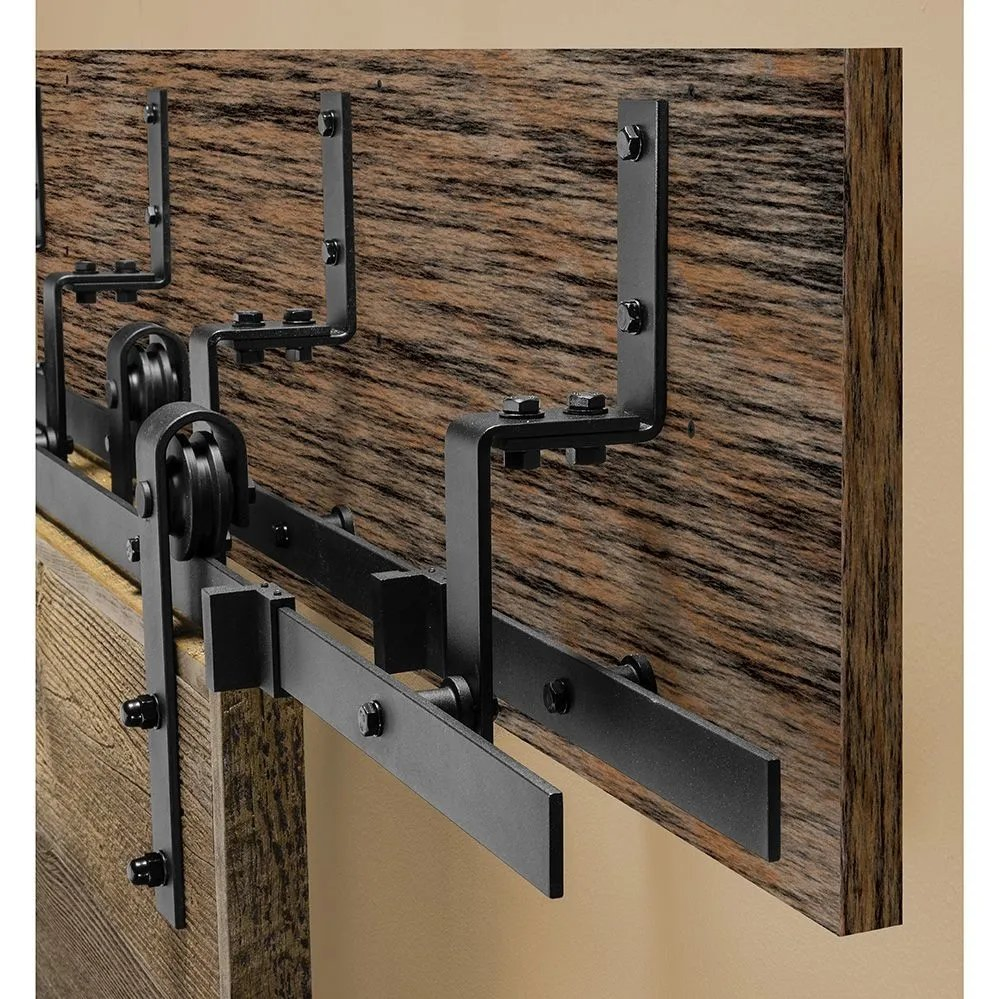Double Track Bypass Sliding Barn Door Rails Double Barn Door Hardware Kits