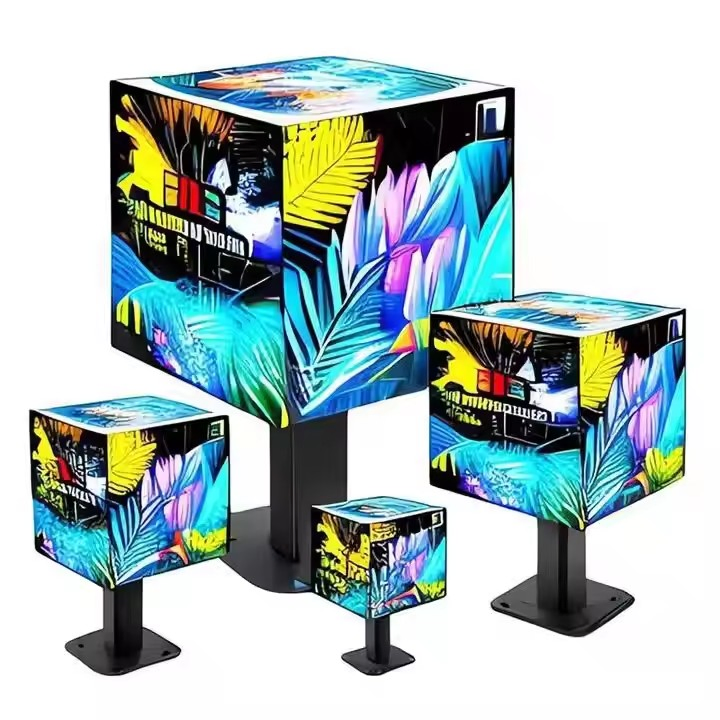 Indoor LED Cube Screen Seamless 90 Degree Right Angle Advertising Video Wall Corner LED Display Screen